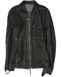 Boris Bidjan Saberi - Contrast-Stitch Leather Jacket - Lyst
