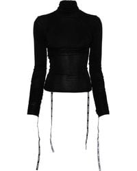 Vetements - Rollkragen-Top Mit Logo-Trägern - Lyst