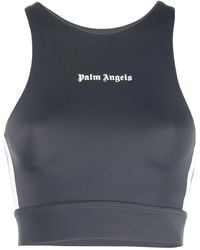 Palm Angels - Logo-Print Compression Top - Lyst