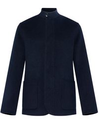 Yves Salomon - Wool Cashmere High-Neck Blazer - Lyst