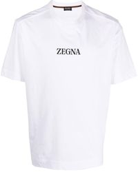 Zegna - T-shirt Met Logoprint - Lyst