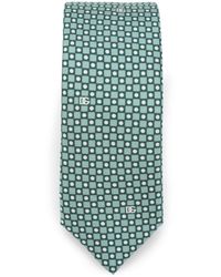 Dolce & Gabbana - Seidentwill-Krawatte mit Print - Lyst