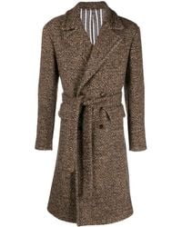 Etro - Notched-Lapels Belted-Waist Coat - Lyst