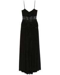 Nissa - Floral-Appliqué Maxi Dress - Lyst
