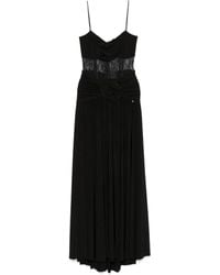 Nissa - Robe Longue À Fleurs Appliquées - Lyst