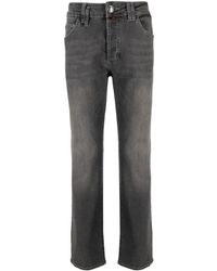 Billionaire - Logo-Embroidered Straight-Leg Jeans - Lyst