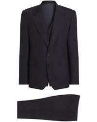 Dolce & Gabbana - Single-Breasted Sicilia Light Pinstripe Wool Suit - Lyst