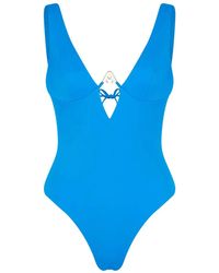 Let's Swim - Shark Logo Swimsuit - Lyst