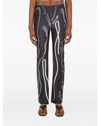 DI PETSA - Venus Shell Graphic-Print Straight Trousers - Lyst
