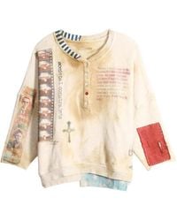 SAITOS - Graphic-Print Patch-Detail Sweatshirt - Lyst