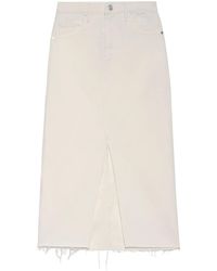 FRAME - The Midaxi Denim Midi Skirt - Lyst