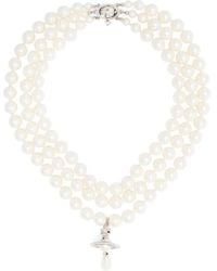 Vivienne Westwood - Collier Three-Row Drop À Détails De Perles - Lyst