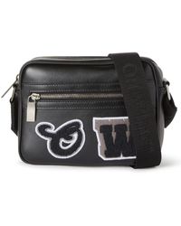 Off-White c/o Virgil Abloh - Varsity Patch-detail Leather Messenger Bag - Lyst
