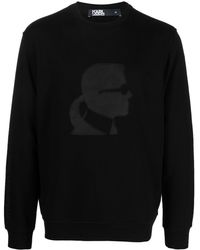 Karl Lagerfeld - Logo-patch Crew Neck Sweatshirt - Lyst