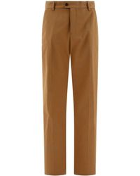 McQueen - Tailored Trousers With Back Logo - Lyst
