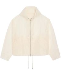Ami Paris - Zip-Up Hooded Windbreaker - Lyst