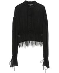 Isabel Benenato - Blouse À Finitions En Dentelle - Lyst