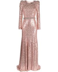 Jenny Packham - Georgia Crystal-embellished Sequined Tulle Gown - Lyst