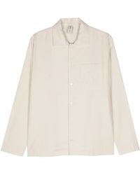 Another Aspect - Camisa Con Cuello Italiano - Lyst