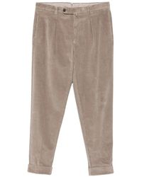 Berwich - Pleated Corduroy Trousers - Lyst