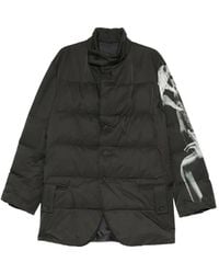 Yohji Yamamoto - Horizontal-Padded Graphic-Print Jacket - Lyst