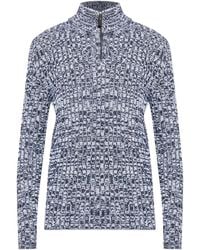 Tod's - Half-Zip Textured Wool Sweater - Lyst