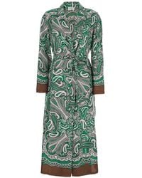 P.A.R.O.S.H. - Paisley-Pattern Midi Dress - Lyst