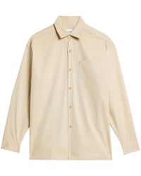 Ami Paris - Logo-print Button-up Shirt Jacket - Lyst
