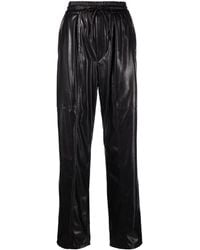 Isabel Marant - Faux-Leather Straight Trousers - Lyst