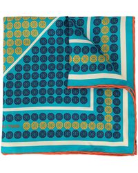 Shanghai Tang - Geometric Shòu Print Pocket Square - Lyst