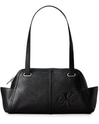 Calvin Klein - Logo-Embossed Panelled Shoulder Bag - Lyst