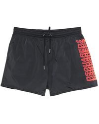 DSquared² - Logo-Print Drawstring Swim Shorts - Lyst