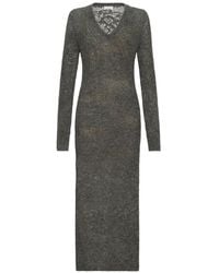 Brunello Cucinelli - Lace Flowers Knit Dress - Lyst