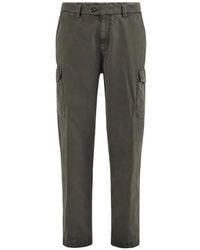 Brunello Cucinelli - Peached Cotton Gabardine Trousers With Cargo Pockets - Lyst