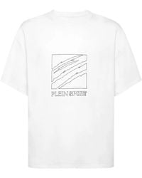 Philipp Plein - Round Neck T-Shirt Outline Scratch Logo - Lyst