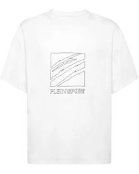 Philipp Plein - Round Neck T-Shirt Outline Scratch Logo - Lyst