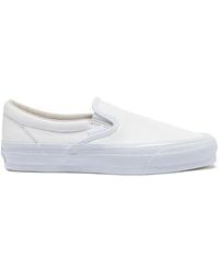 Vans - Leather Classic Slip-On Sneakers - Lyst