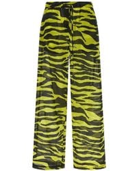 The Attico - Il Primo Bagno Animal-Print Cotton Trousers - Lyst