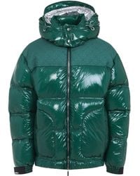 CASABLANCA - High-shine Patterned-panel Puffer Jacket - Lyst