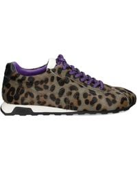 Ash - Leopard-Print Lace-Up Sneakers - Lyst