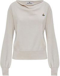 Vivienne Westwood - Orb-Embellished Boat-Neck Sweater - Lyst