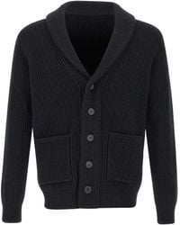 FILIPPO DE LAURENTIIS - Shawl-Collar Patch-Pocket Cardigan - Lyst