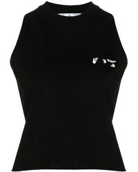 Off-White c/o Virgil Abloh - Logo-Print Cotton Tank Top - Lyst
