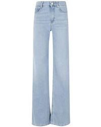 Department 5 - Wide-Leg Faded-Effect Jeans - Lyst