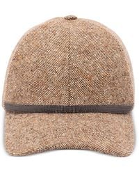 Brunello Cucinelli - Monili-Embellished Tweed Baseball Cap - Lyst