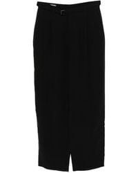 Giorgio Armani - Cupro Basketweave Single-Pleat Trousers - Lyst