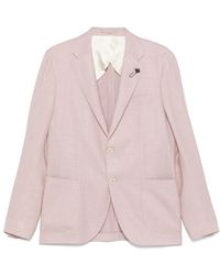 Lardini - Basketweave Blazer - Lyst