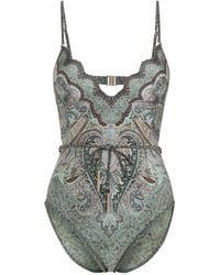 Zimmermann - Wanderlust Gewelfd Badpak Met Paisley-Print - Lyst