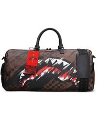 Sprayground - Shark-Print Checkered Duffle Bag - Lyst