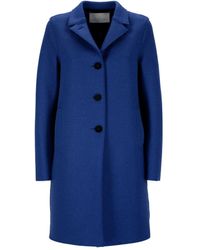 Harris Wharf London - Button-Fastening Wool Coat - Lyst